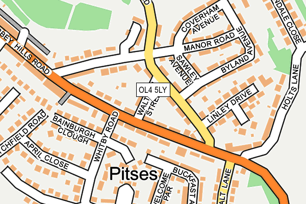 OL4 5LY map - OS OpenMap – Local (Ordnance Survey)