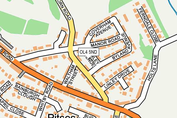 OL4 5ND map - OS OpenMap – Local (Ordnance Survey)