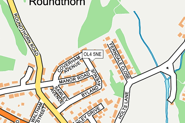 OL4 5NE map - OS OpenMap – Local (Ordnance Survey)