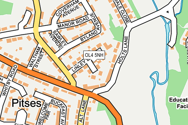 OL4 5NH map - OS OpenMap – Local (Ordnance Survey)