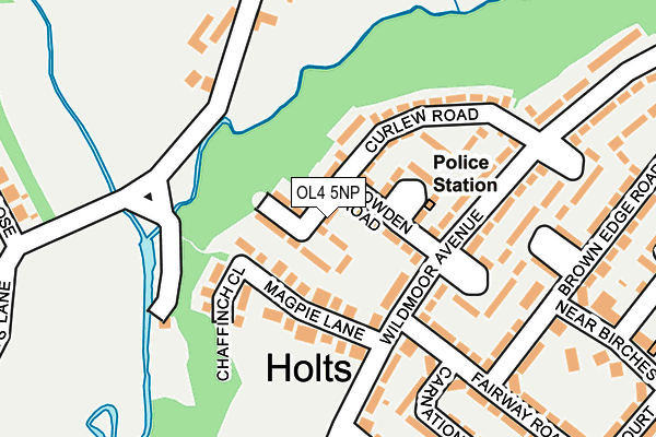 OL4 5NP map - OS OpenMap – Local (Ordnance Survey)