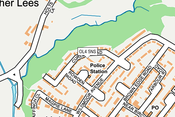 OL4 5NS map - OS OpenMap – Local (Ordnance Survey)