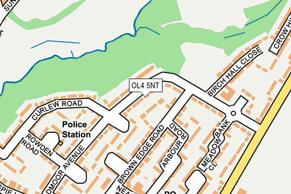 OL4 5NT map - OS OpenMap – Local (Ordnance Survey)