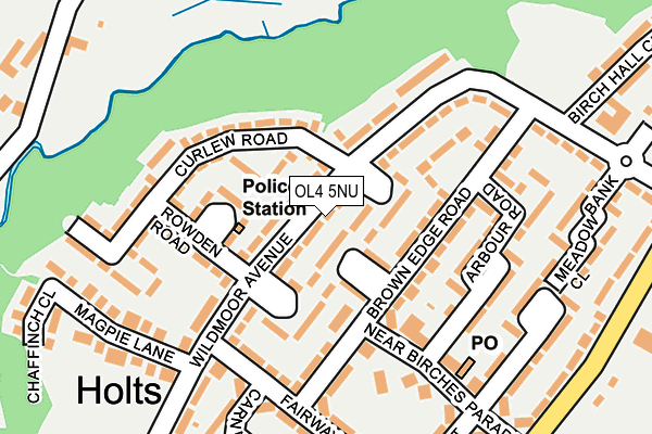 OL4 5NU map - OS OpenMap – Local (Ordnance Survey)