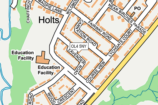 OL4 5NY map - OS OpenMap – Local (Ordnance Survey)