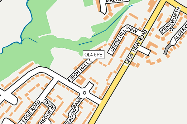 OL4 5PE map - OS OpenMap – Local (Ordnance Survey)