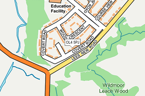 OL4 5PJ map - OS OpenMap – Local (Ordnance Survey)