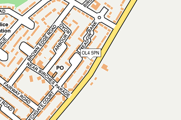 OL4 5PN map - OS OpenMap – Local (Ordnance Survey)