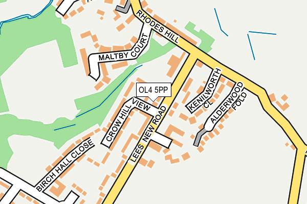 OL4 5PP map - OS OpenMap – Local (Ordnance Survey)