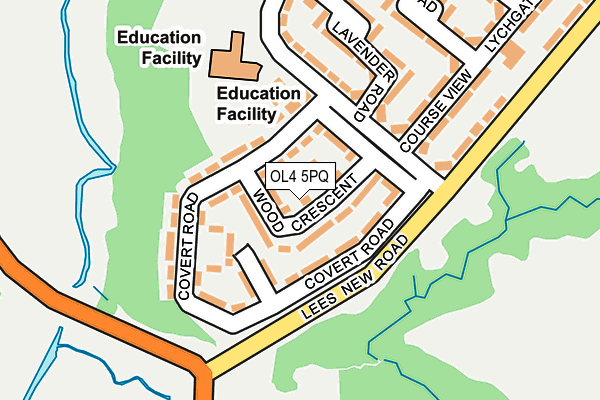 OL4 5PQ map - OS OpenMap – Local (Ordnance Survey)