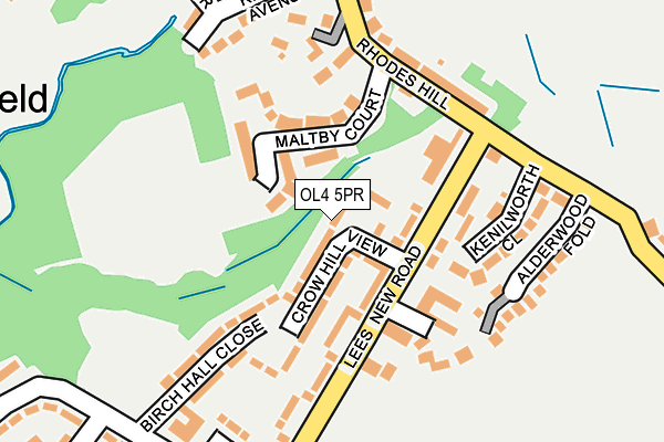 OL4 5PR map - OS OpenMap – Local (Ordnance Survey)