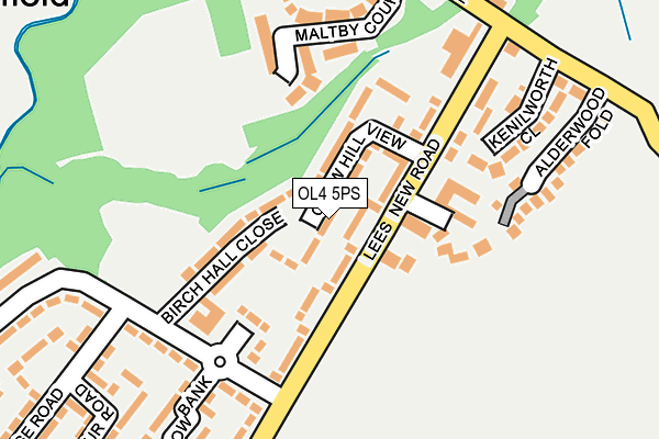 OL4 5PS map - OS OpenMap – Local (Ordnance Survey)