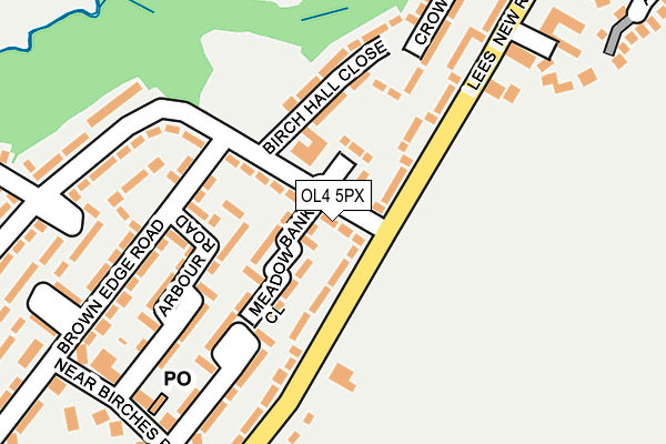 OL4 5PX map - OS OpenMap – Local (Ordnance Survey)