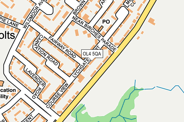 OL4 5QA map - OS OpenMap – Local (Ordnance Survey)