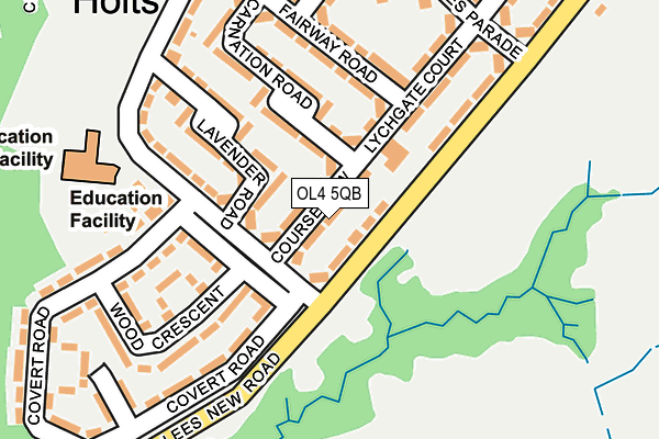 OL4 5QB map - OS OpenMap – Local (Ordnance Survey)