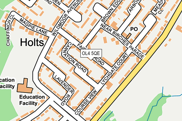 OL4 5QE map - OS OpenMap – Local (Ordnance Survey)