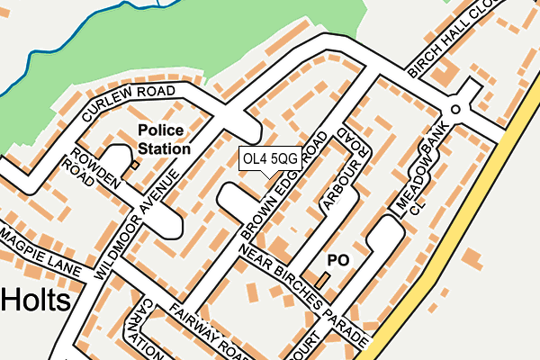 OL4 5QG map - OS OpenMap – Local (Ordnance Survey)