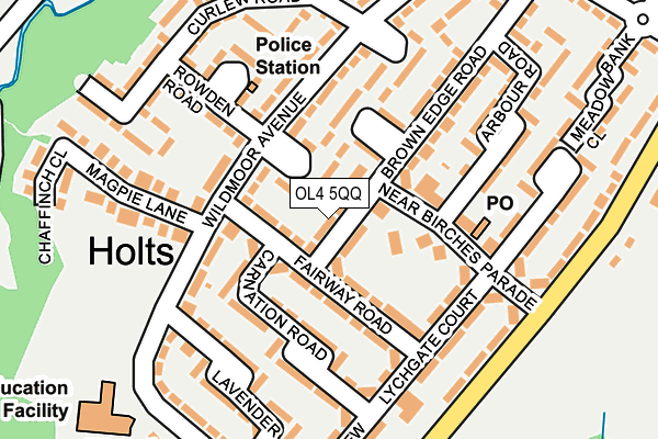 OL4 5QQ map - OS OpenMap – Local (Ordnance Survey)