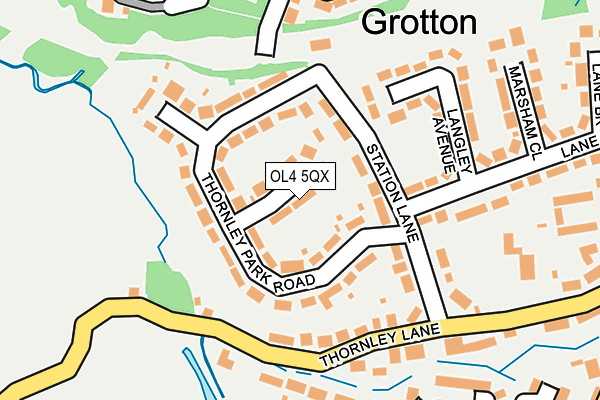 OL4 5QX map - OS OpenMap – Local (Ordnance Survey)