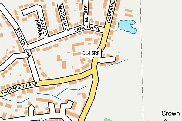 OL4 5RF map - OS OpenMap – Local (Ordnance Survey)