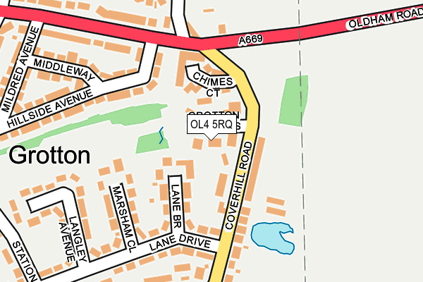 OL4 5RQ map - OS OpenMap – Local (Ordnance Survey)