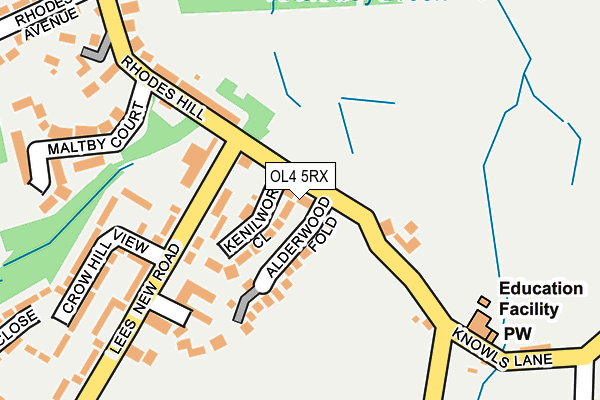 OL4 5RX map - OS OpenMap – Local (Ordnance Survey)