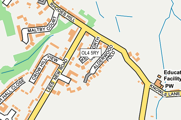 OL4 5RY map - OS OpenMap – Local (Ordnance Survey)