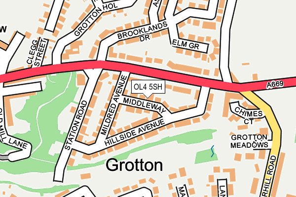 OL4 5SH map - OS OpenMap – Local (Ordnance Survey)