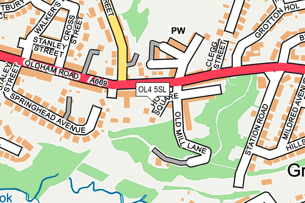 OL4 5SL map - OS OpenMap – Local (Ordnance Survey)