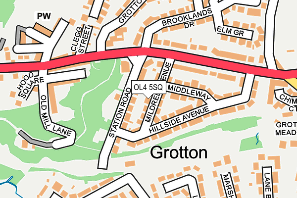 OL4 5SQ map - OS OpenMap – Local (Ordnance Survey)