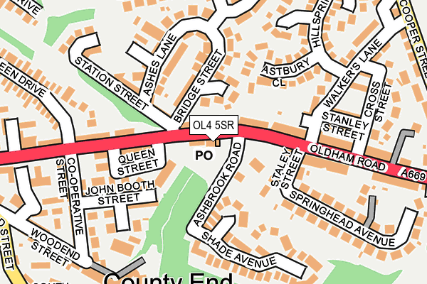 OL4 5SR map - OS OpenMap – Local (Ordnance Survey)