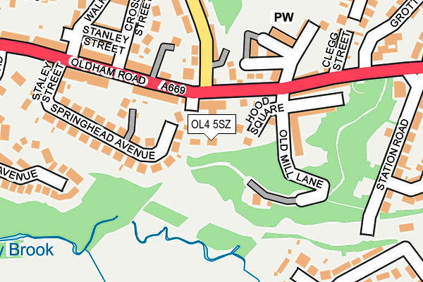 OL4 5SZ map - OS OpenMap – Local (Ordnance Survey)