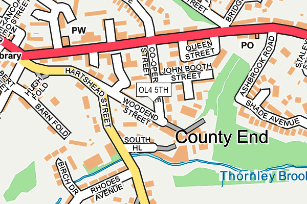 OL4 5TH map - OS OpenMap – Local (Ordnance Survey)