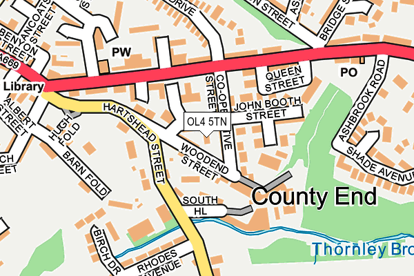 OL4 5TN map - OS OpenMap – Local (Ordnance Survey)