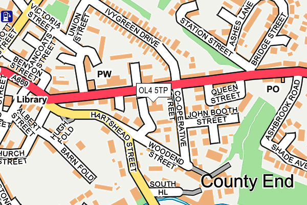 OL4 5TP map - OS OpenMap – Local (Ordnance Survey)