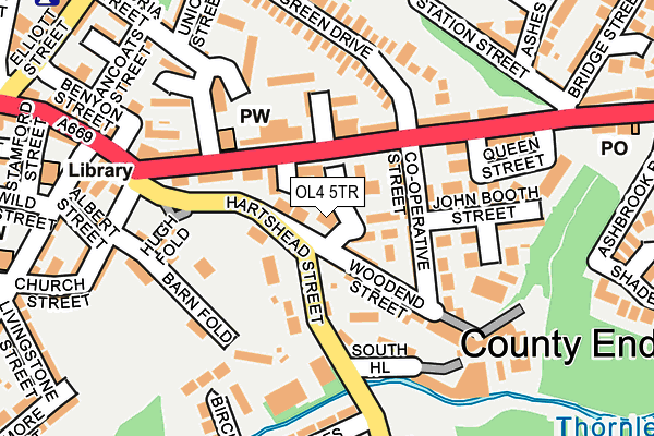 OL4 5TR map - OS OpenMap – Local (Ordnance Survey)