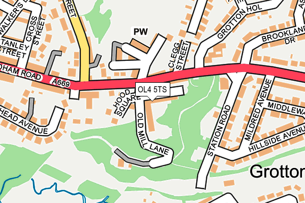 OL4 5TS map - OS OpenMap – Local (Ordnance Survey)