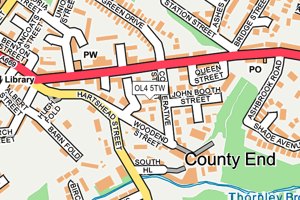 OL4 5TW map - OS OpenMap – Local (Ordnance Survey)