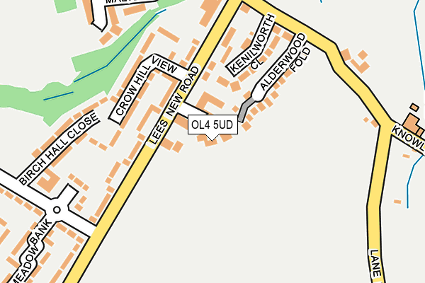 OL4 5UD map - OS OpenMap – Local (Ordnance Survey)