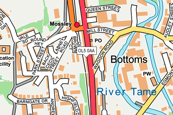 OL5 0AA map - OS OpenMap – Local (Ordnance Survey)