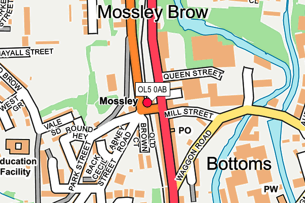 OL5 0AB map - OS OpenMap – Local (Ordnance Survey)