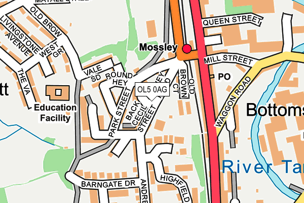 OL5 0AG map - OS OpenMap – Local (Ordnance Survey)