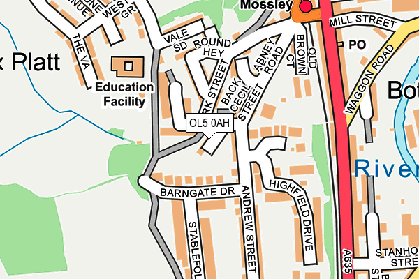 OL5 0AH map - OS OpenMap – Local (Ordnance Survey)