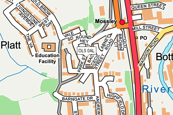 OL5 0AL map - OS OpenMap – Local (Ordnance Survey)