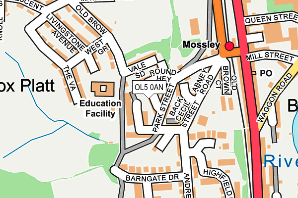 OL5 0AN map - OS OpenMap – Local (Ordnance Survey)