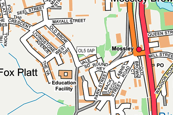 OL5 0AP map - OS OpenMap – Local (Ordnance Survey)