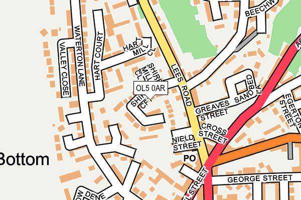 OL5 0AR map - OS OpenMap – Local (Ordnance Survey)