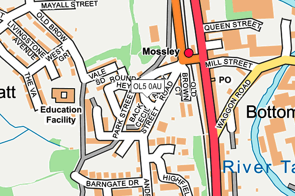 OL5 0AU map - OS OpenMap – Local (Ordnance Survey)