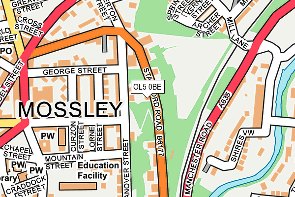 OL5 0BE map - OS OpenMap – Local (Ordnance Survey)