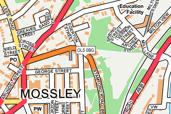 OL5 0BG map - OS OpenMap – Local (Ordnance Survey)